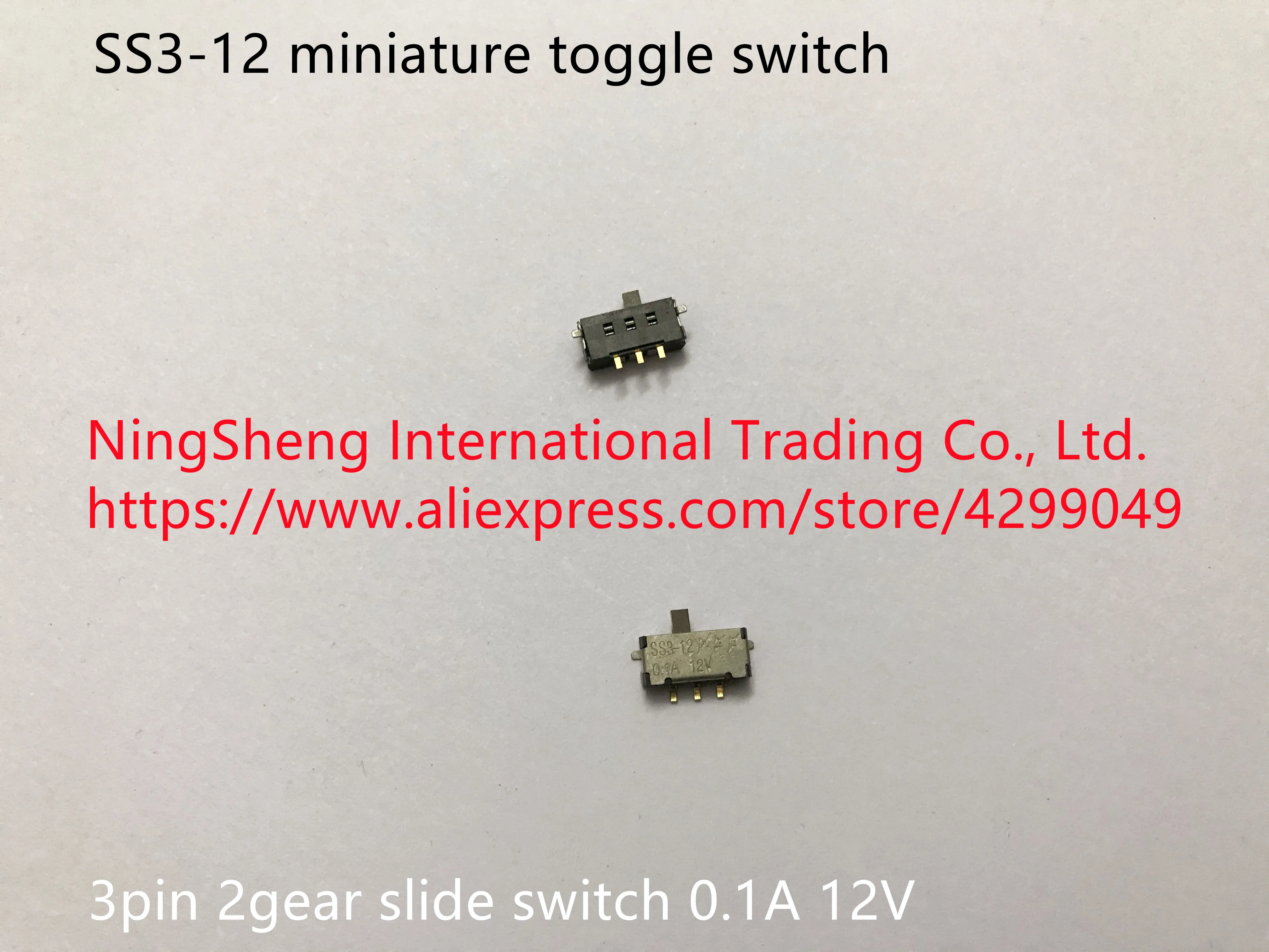 Оригинальный новый 100% SS3 12 миниатюрный переключатель 3pin 2gear slide switch