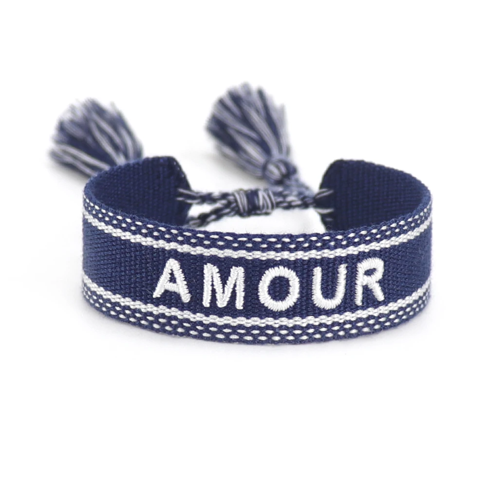 

Women's Friendship Charm Lucky Bracelet Size Adjustable Embroidery Tassel Bracelet Fashion Retro Couple Braided Bracelet Jewelry