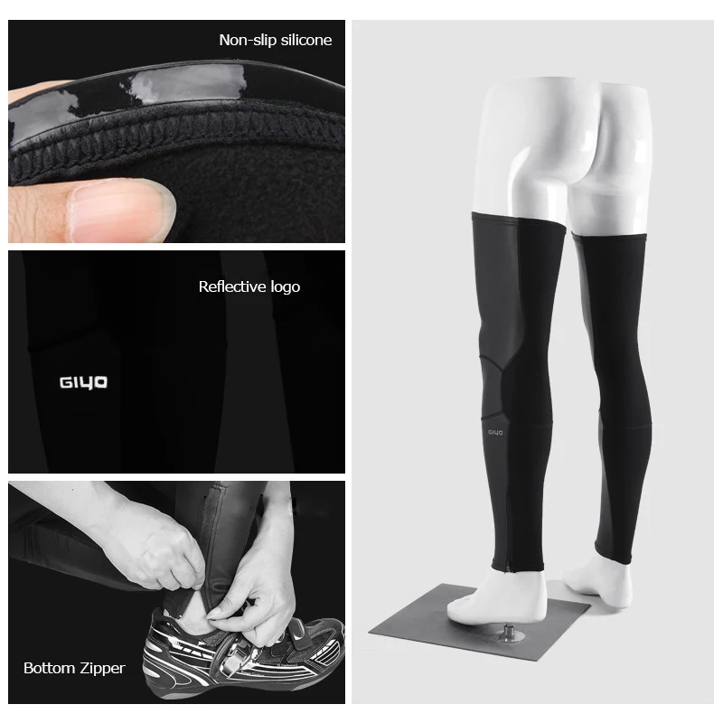 Велосипедная шерстяная ноги рукава до середины икры сжатия с полными длинными