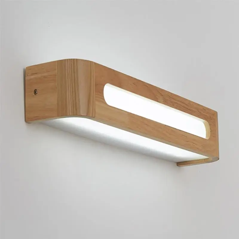 Зеркальный светильник настенный деревянная прикроватная тумбочка для спальни