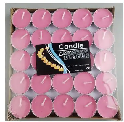 pink 50pcs 50 шт./компл. Романтическая бездымные свечи круг в форме сердца свечи декоративные свечи для дня рождения Свадебная вечеринка домашний декор - Цвет: pink 50pcs