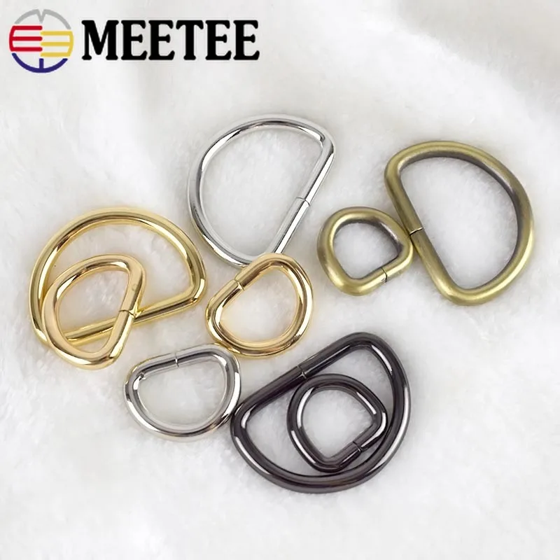 

30pcs Metal O Dee D Ring13-50mm Bag Strap Buckles Handbag Purse Belt Clasp Backpacks DIY Leather Craft
