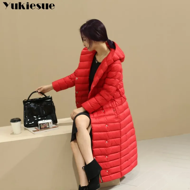 Зимние куртки для женщин 90% белый утиный пух парки пуховик женские пальто с