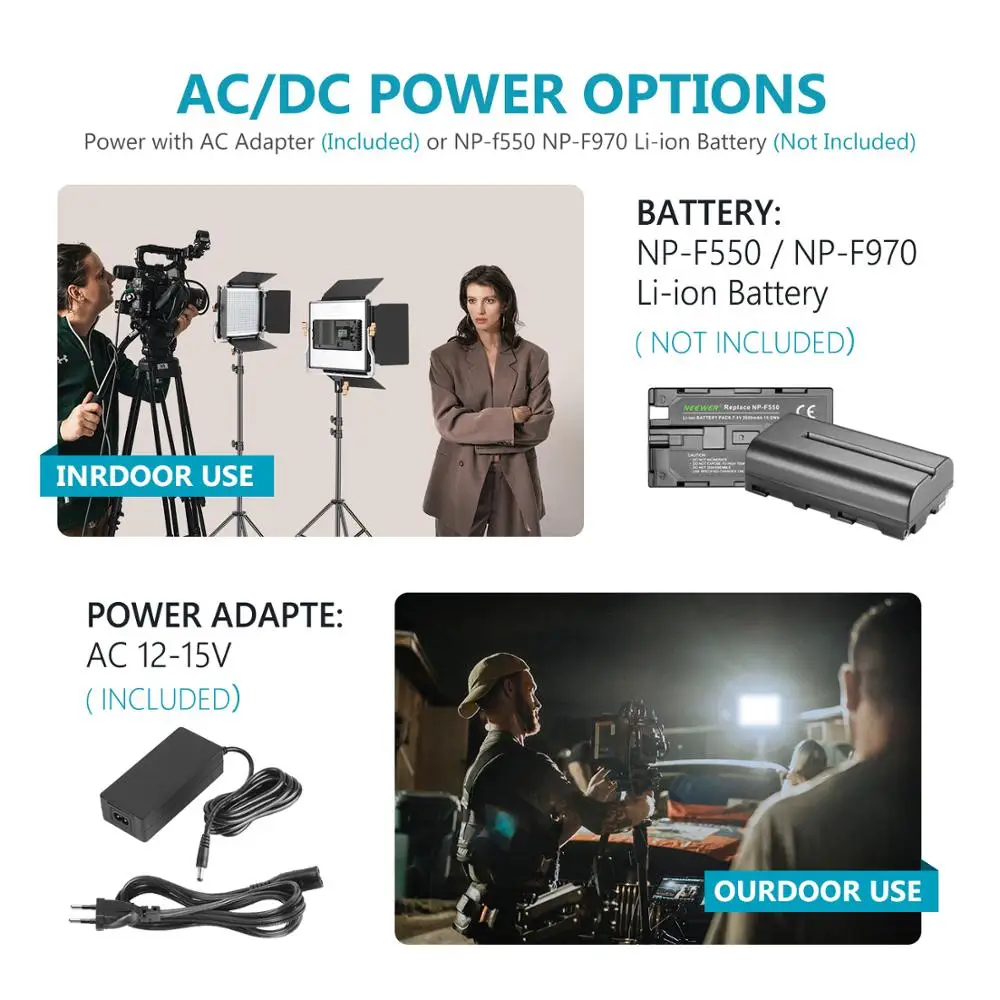 Neewer 3 упаковки Advanced 2 4G 480 светодиодный светильник для видеосъемки ing Kit Dimmable