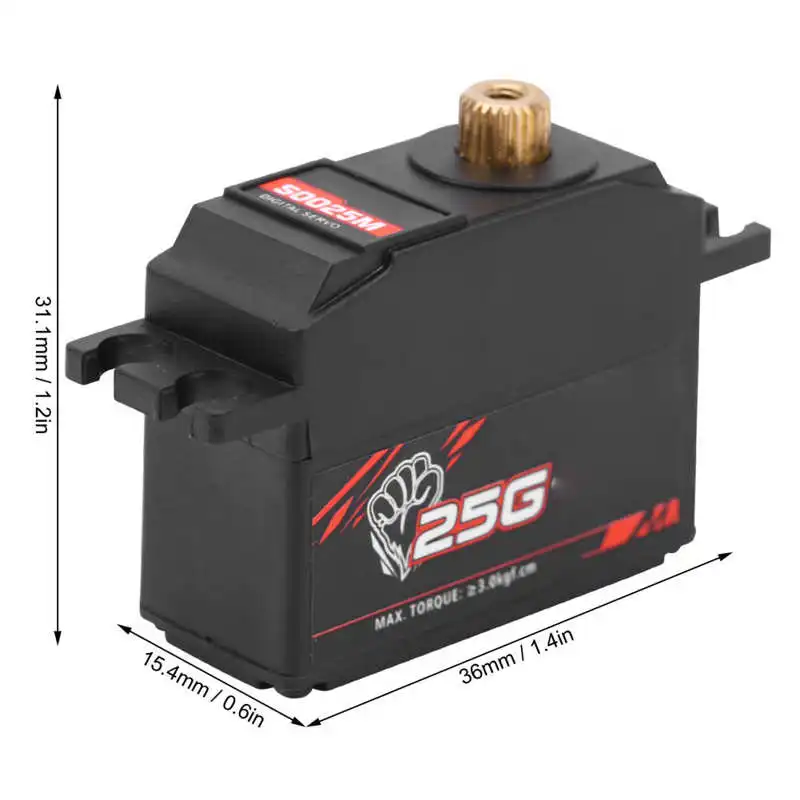 Цифровой сервопривод SURPASS-HOBBY S0025M 25 г металлическая шестерня S0025P пластиковая