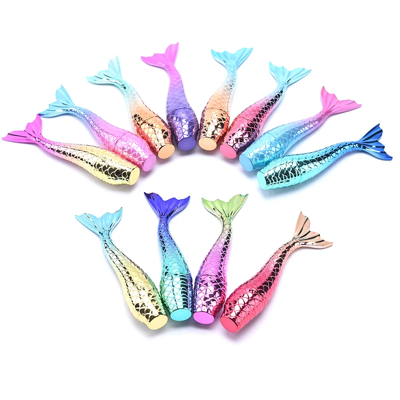 

1 шт. 3 мл розовые синие градиенты Русалка для губ глазурованная бутылка пустой тюбик для блеска для губ косметический контейнер