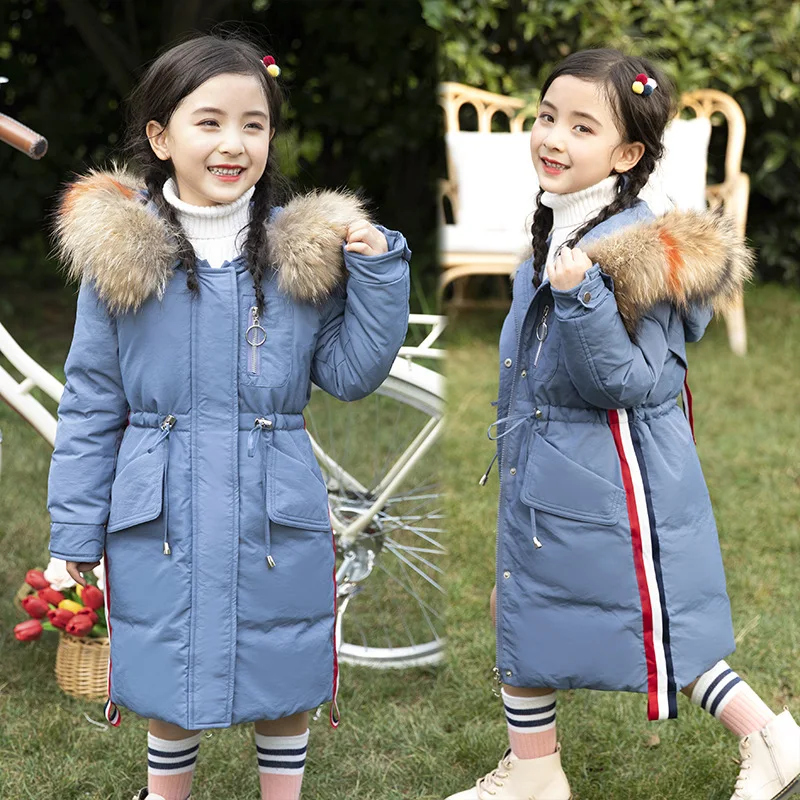 Коллекция 2019 года зимние пуховики для девочек парки новая зимняя одежда теплое