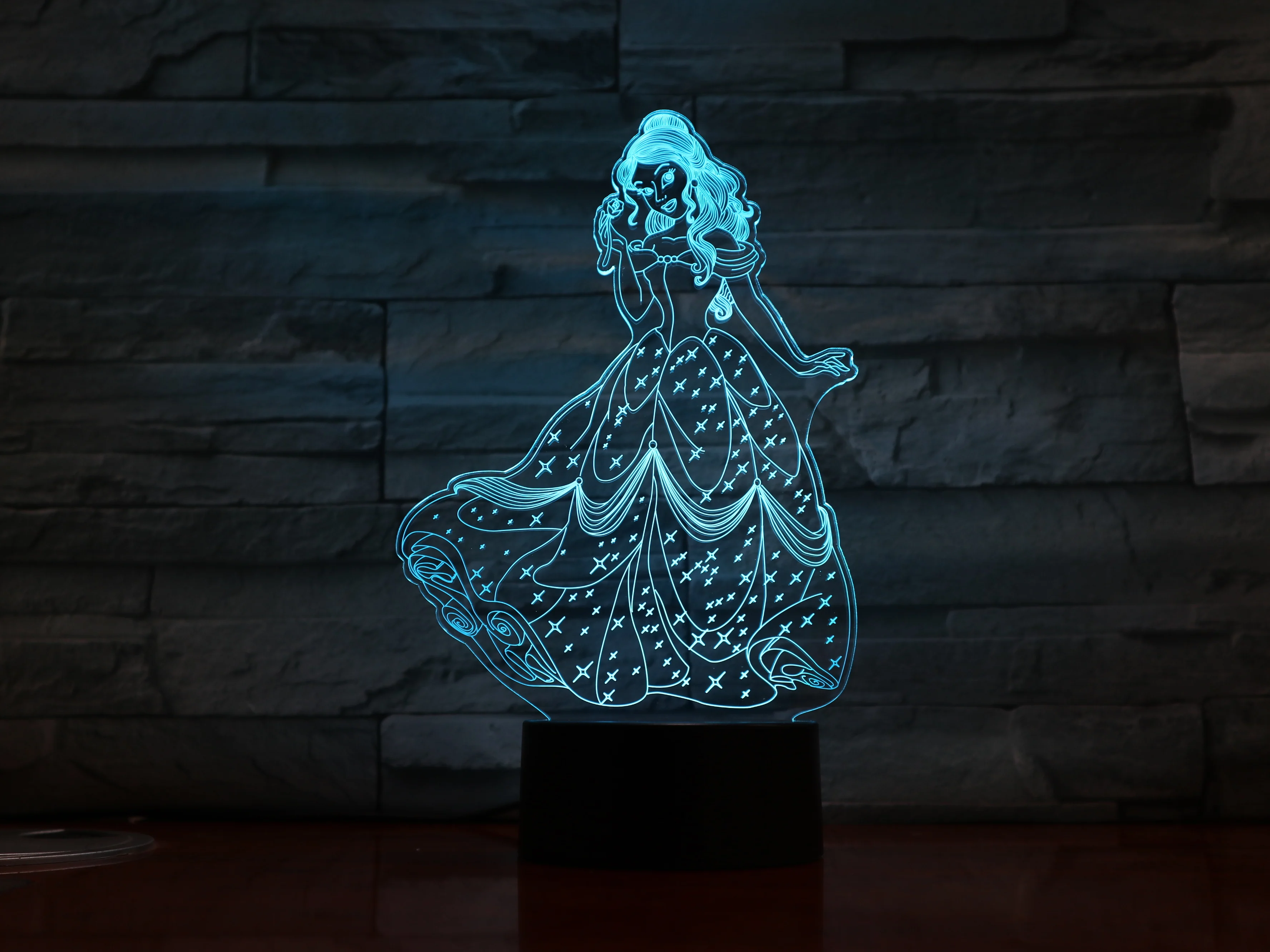 3D светодиодный ночник декор для девочек детские подарки малышей 7 цветов