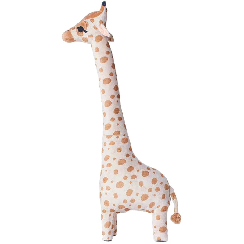 

Plush Giraffe Doll Giant Big Furry Comfortable To Touch Soft Animal Toy Gift For Bedroom Living Room Birthday Gift For Kids