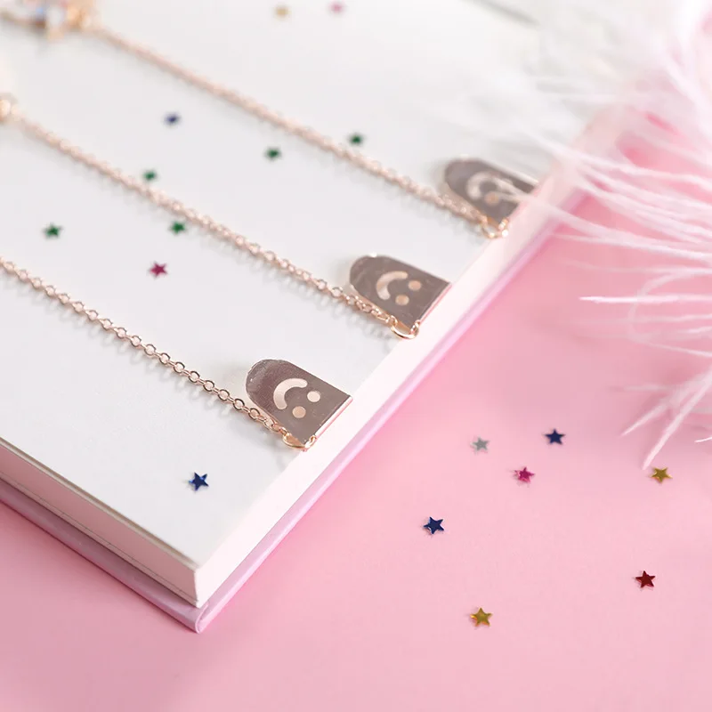 1 шт. креативные металлические Подвеска Закладка Kawaii Единорог панда книга о