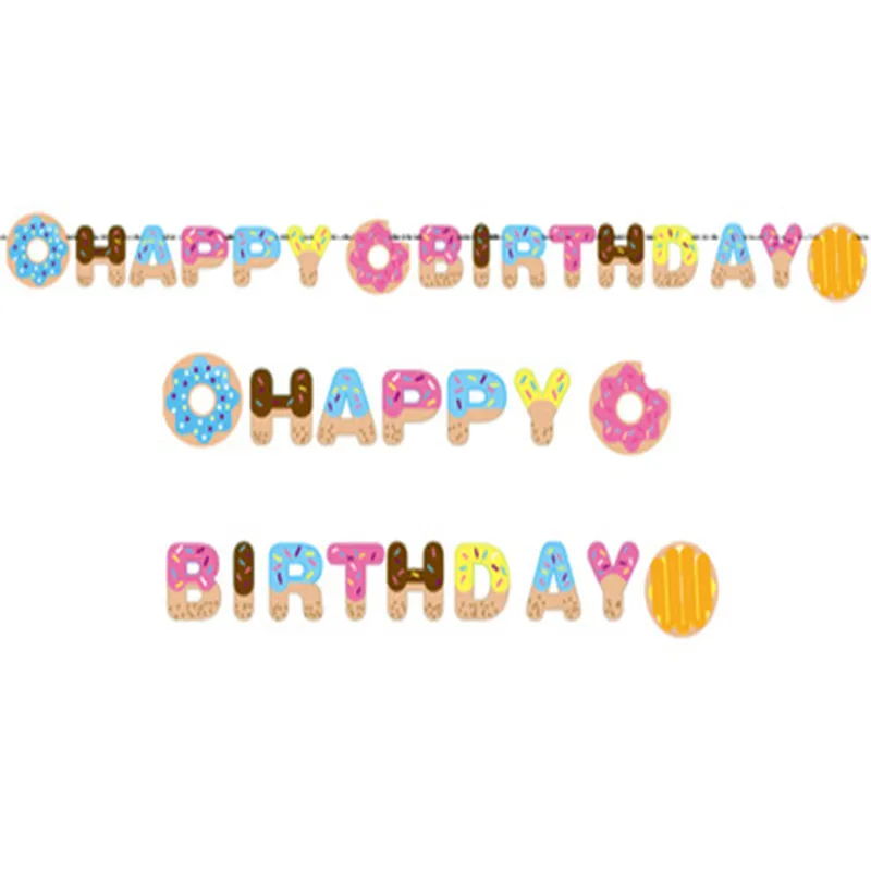 Пончик вечерние одноразовые наборы посуды пончики счастливый плакат &quotс днем