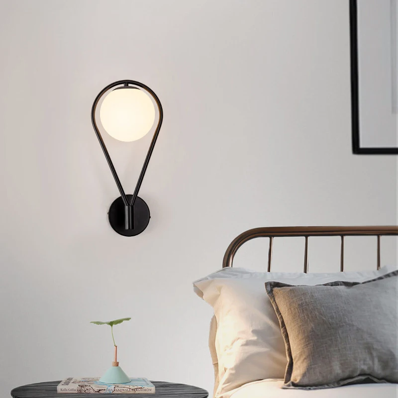 

Round Gold Pendant Lights LED Home Decoration Hanging Lamp Bedroom Bedside Lamps 90-260v Living Room Restaurant Indoor Lighting