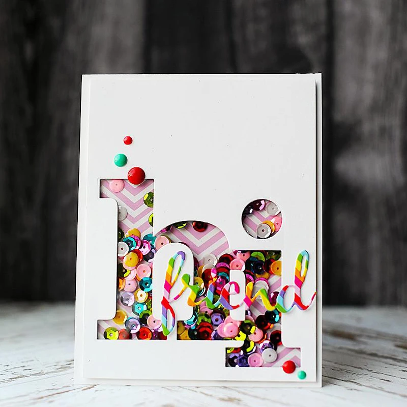 Штампы Hi Word для изготовления открыток штампы скрапбукинга металлические