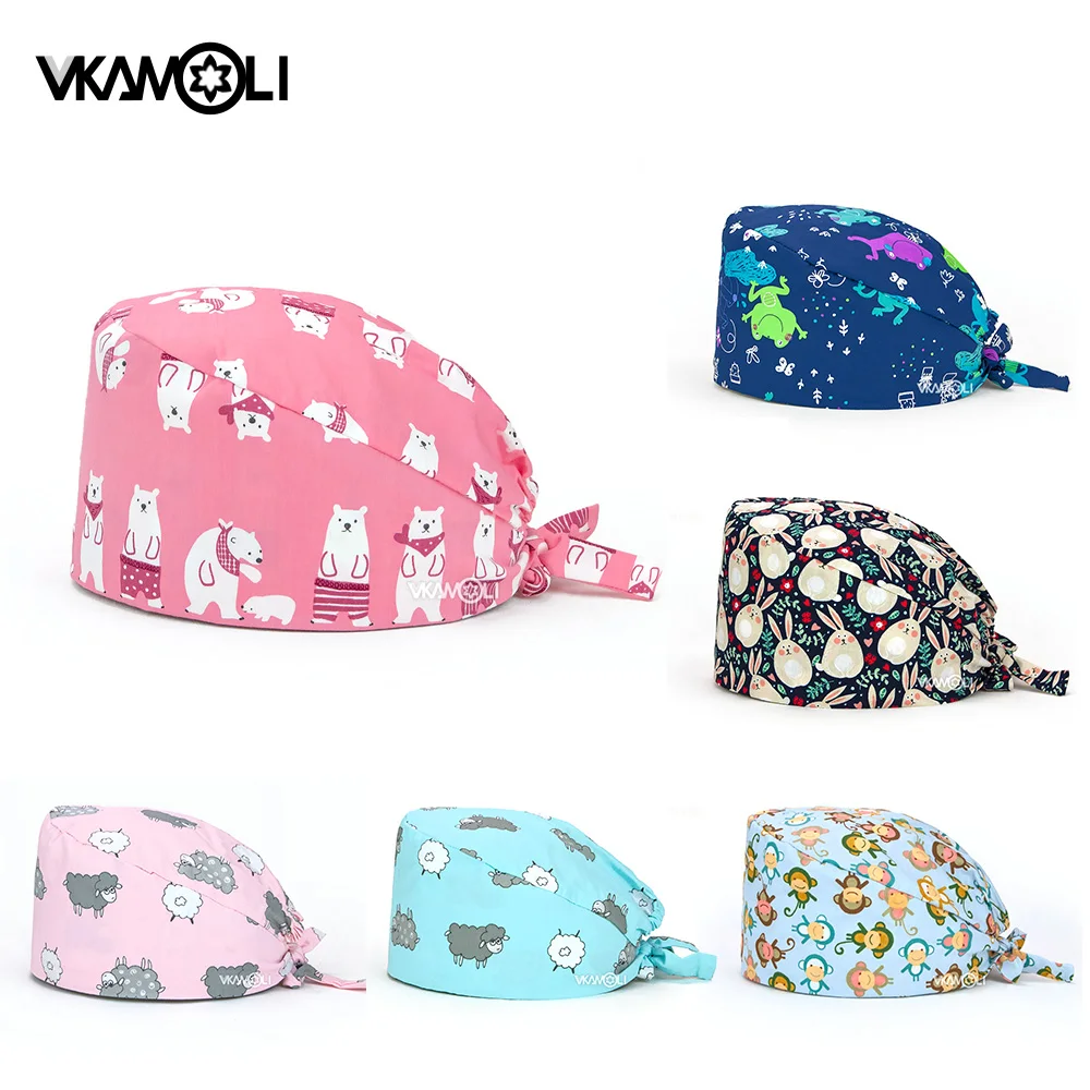 

Cotton Breathable Unisex work cap scrub hat Beauty salon cap scrub cap woman
