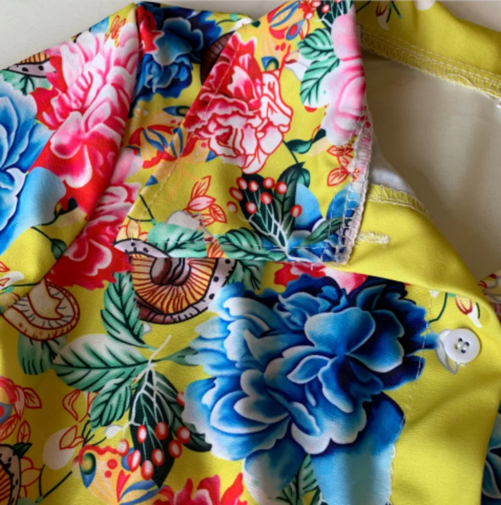 

2020 Spring Women Pleated Dress Elegant Fashion Floral Print Dresses Female Lades Plus Size African Dinner Robe Blue Vestiods
