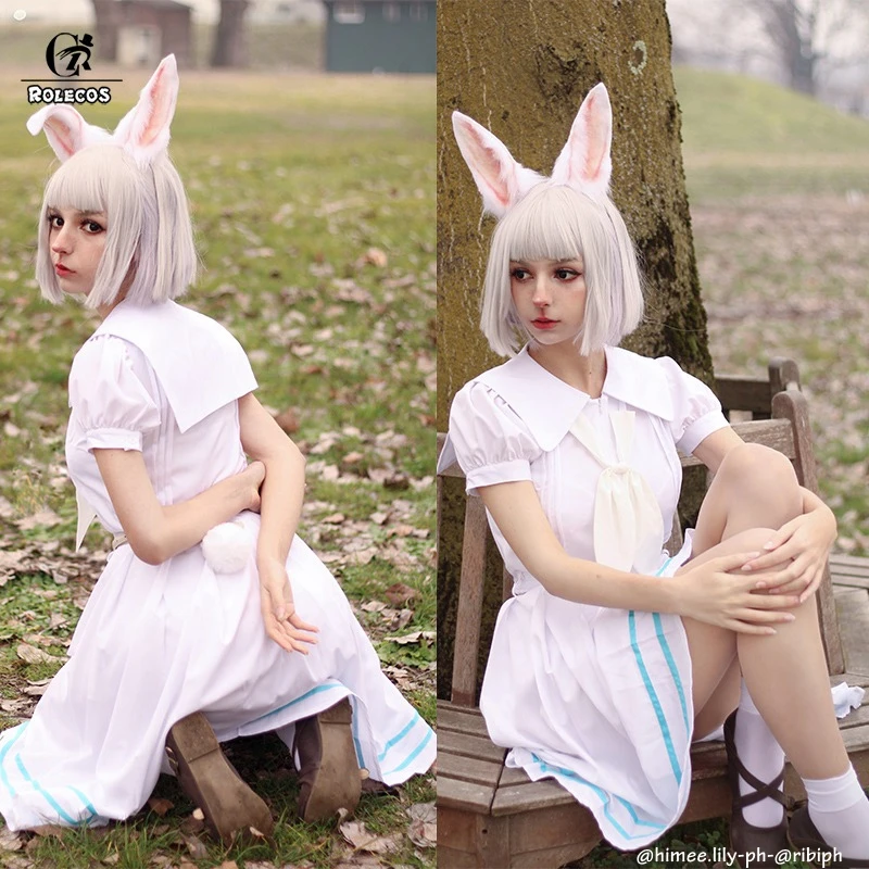 Rolecos Костюм косплея аниме Beastars Haru Школьная униформа женская Кроличья девушка Японский наряд.