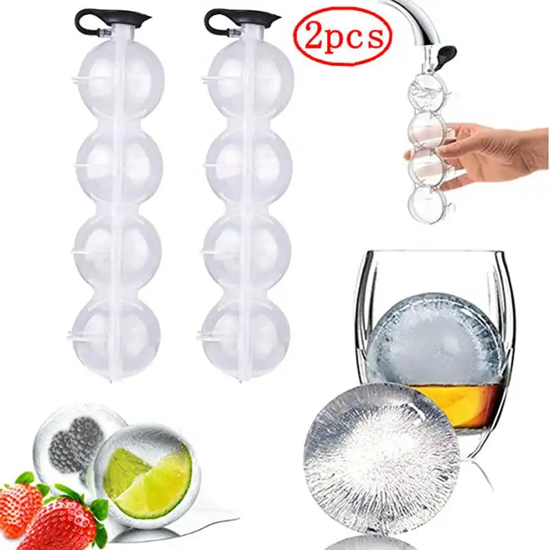 

1/2pcs Ice Cube Maker Silicone Mold Whiskey Round Ice Ball Mold Drink Ice Ball Maker for Whiskey Cocktail Kitchen Bar Party Tool