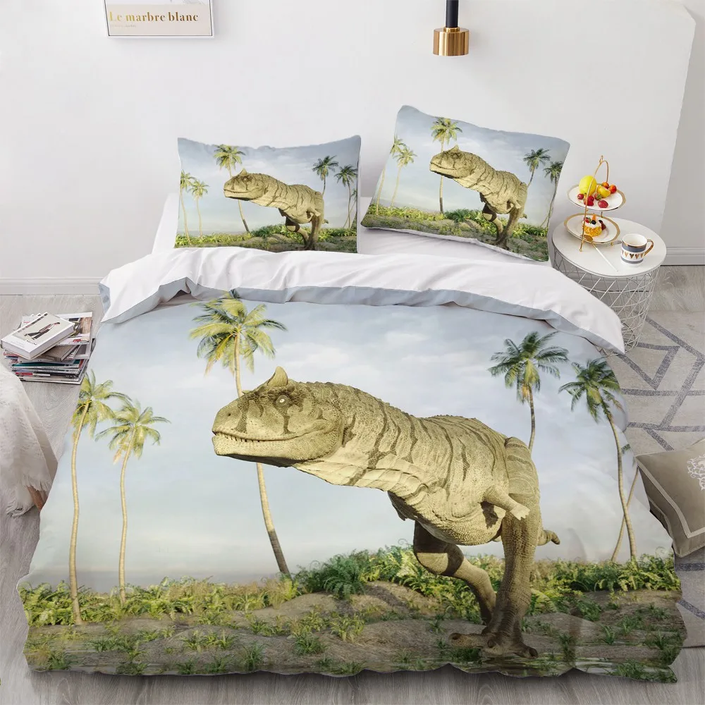 

Bedding Sets 3D Custom Duvet Quilt Cover Set Comforter Bed Linen Pillowcase King Queen Full 220x260 Animal Dinosaur Home Texitle