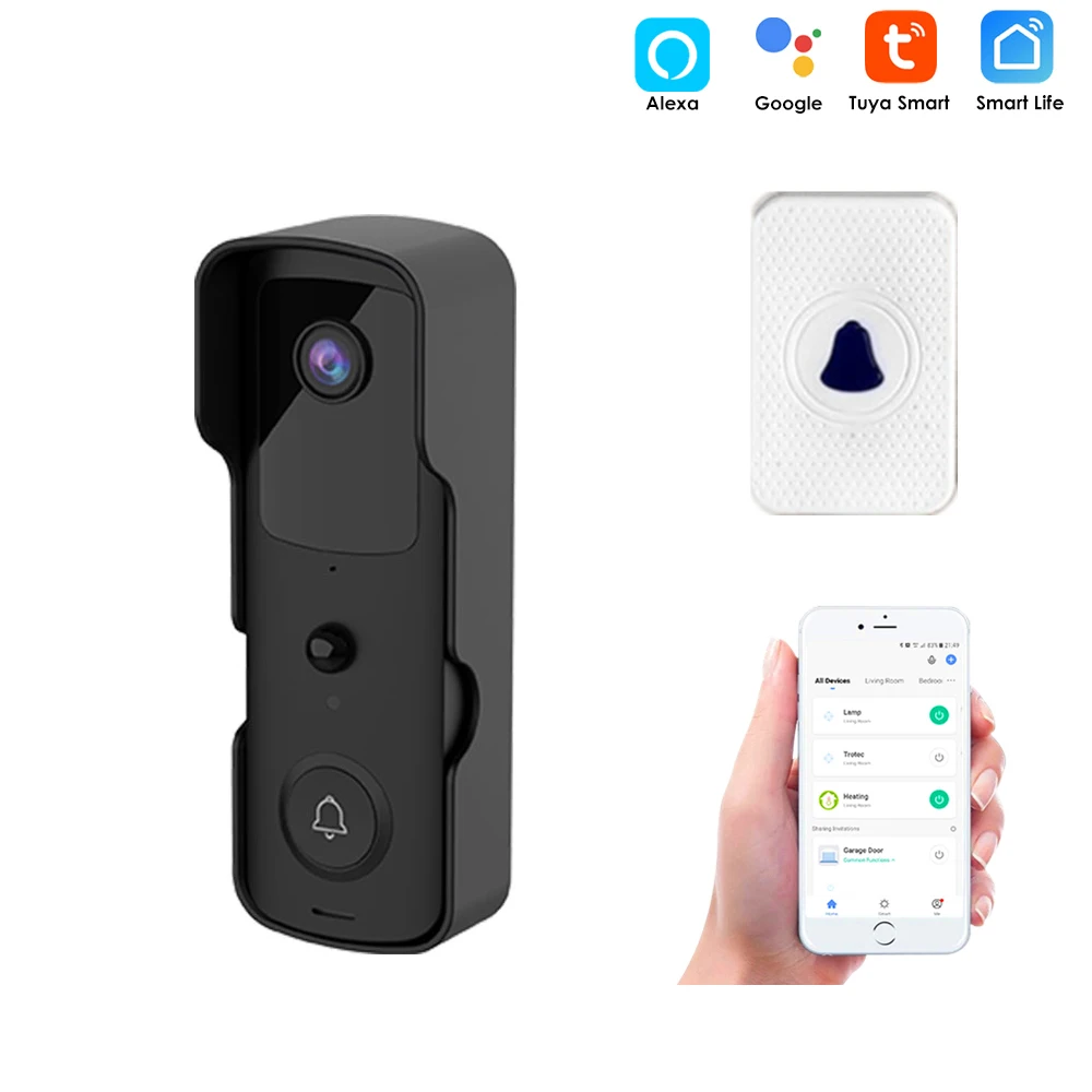 

Умный видеодомофон Tuya, Wi-Fi, 1080P, IP-камера, двусторонняя аудиосвязь, работает с Alexa Echo Show Google Home