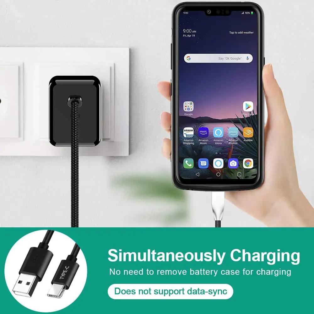 Новое поступление Подарочный чехол для батареи для LG G7 тонкий Q G7 plus G8 ThinQ чехол для зарядного устройства для LG G7 G8 ThinQ черный