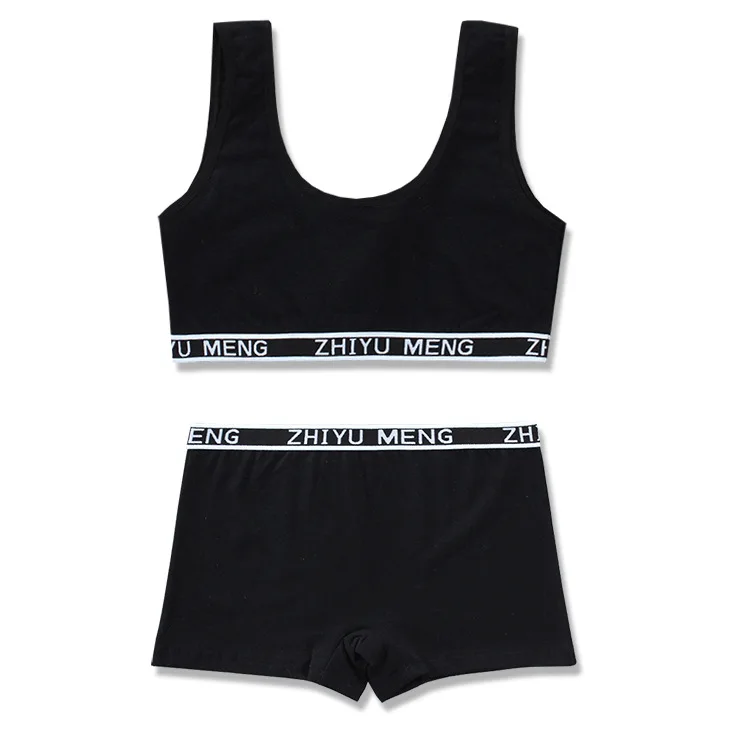 Conjunto de ropa para ni&ntilde;as adolescentes, ropa interior para ni&ntilde;as de 12 a&ntilde;os, conjunto de bragas y sujetador, lencer&iacute;a para ni&ntilde;os, Sujetador deportivo-5