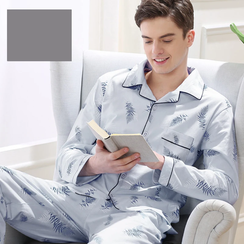 Пижама Мужская из 100% хлопка 2 предмета одежда для сна отдыха пижама в клетку