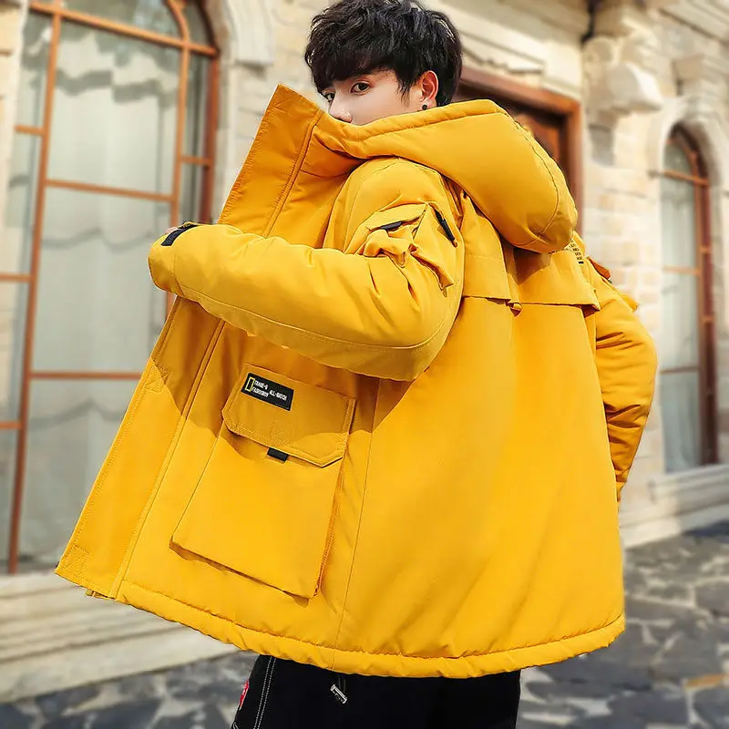 

High Quality Winter Thermal Cotton Down Jacket Men Parkas Hooded Male Thicken Coat Snow Overcoat Puffer Jacket doudoune homme