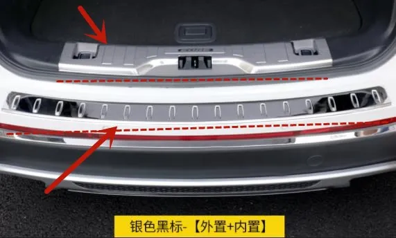 

For Ford EDGE 2015-2019 High-quality stainless steel Trunk threshold cover Scratch protection Car styling