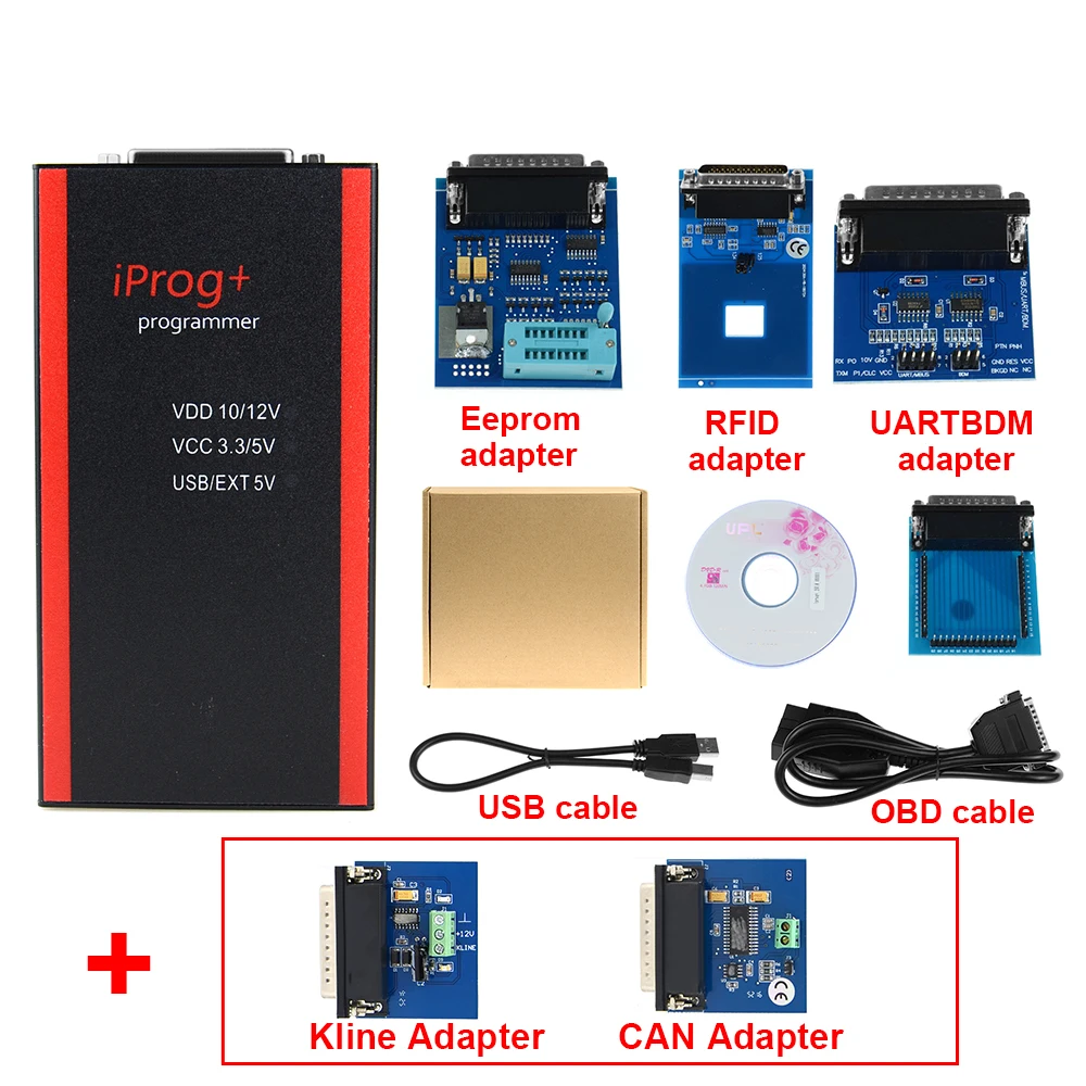 Программатор IPROG Pro 2019 V86 с полным блоком управления Iprog + Eeprom IMMO автомагнитола