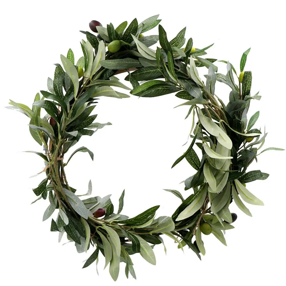 Зеленая искусственная ветка с оливковым растением искусственные цветы для