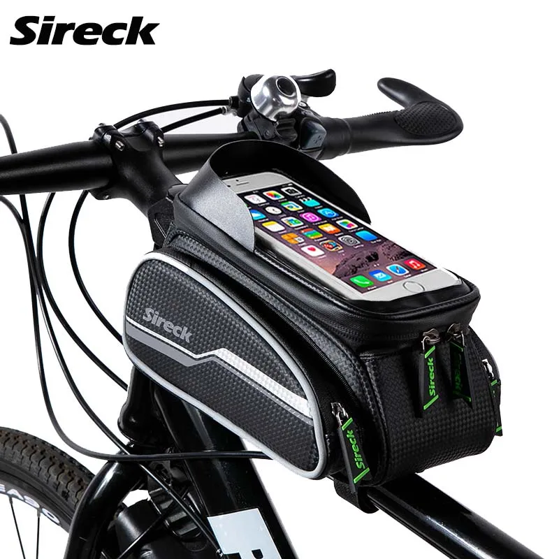S026-1GY Sireck 6,0 дюймов водонепроницаемый дорожный Mtb велосипедный держатель для телефона, крепление на руль велосипеда, умный держатель для мобильного телефона, велосипедная gps подставка, поддержка - Цвет: S026-1GY