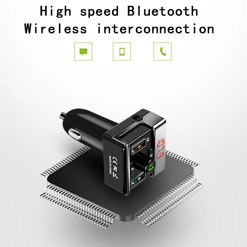 Беспроводной Bluetooth FM передатчик автомобильный комплект двойной USB зарядное