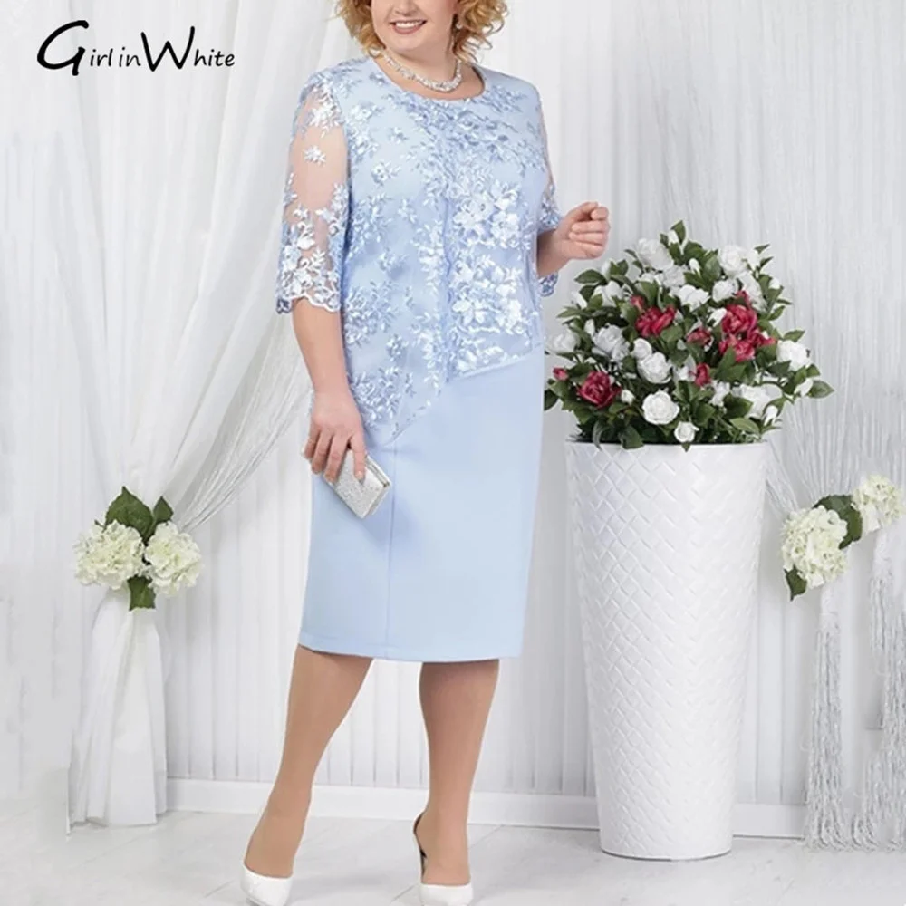 Женское вечернее кружевное платье элегантное из двух частей для матери невесты