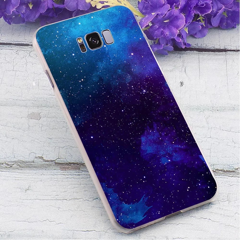 Чехол для телефона Samsung Note 8 Interstellar Purple Space Star 9 M10/M20/M30 Galaxy S6/S7 Edge S8/S9/S10 Plus S10e|Бамперы|