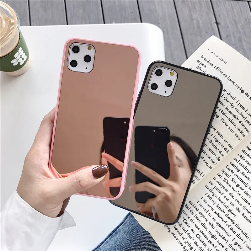 Роскошный ударопрочный зеркальный чехол для макияжа iPhone 11 Pro Max X 8 7 6 6s Plus XS MAX XR