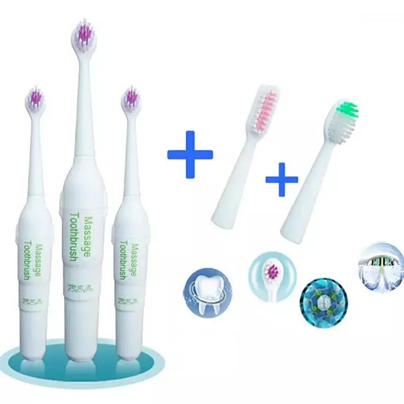 USB перезаряжаемая звуковая силиконовая электрическая зубная щетка