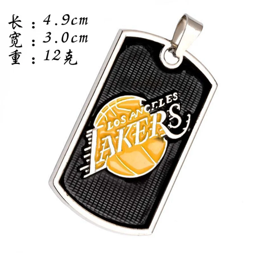 

European and American Basketball Brand Letter Necklace Men's Trend Men's Black Mamba Pendant Fans Accessories Wholesale