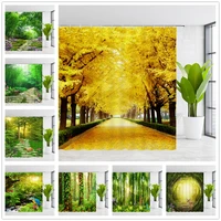 forest scenery shower curtains wild animal deer butterfly green plant flower peace dove parrot bathroom cloth hanging curtains