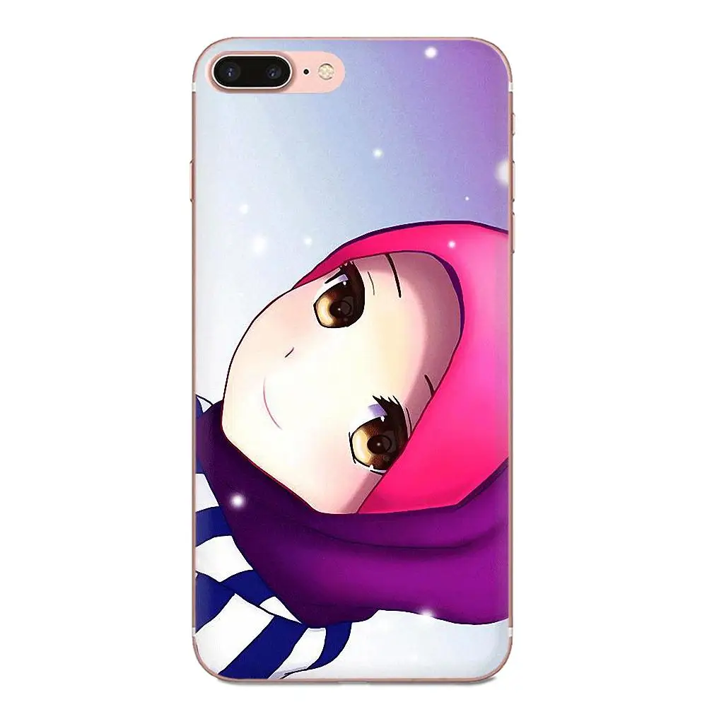 For Apple iPhone 11 Pro X XS Max XR 4 4S 5 5C 5S SE 6 6S 7 8 Plus Soft Silicone Case Woman Face Muslim Gril Eyes | Мобильные