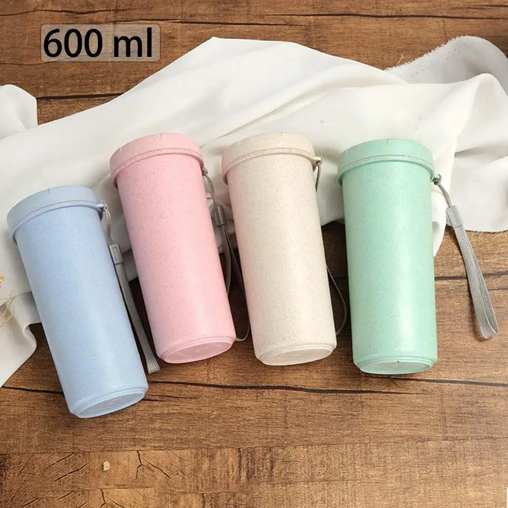 600 мл пшеничная соломенная бутылка для воды путешествий Экологичная