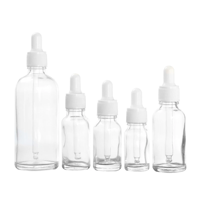 

10Pack 5ml 10ml 15ml 30ml 50ml Glass Essential Oils Dropper Bottle With Glass Pipette Serum Bottle Refillable Pipette Bottles