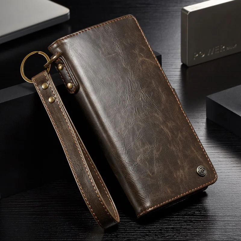 Коричневый Для Coque samsung Note 10 9 чехол Ретро кошелек Магнитный чехол из натуральной кожи чехол для samsung Galaxy S8 S9 S10 Plus E Note 9 8 - Цвет: Коричневый
