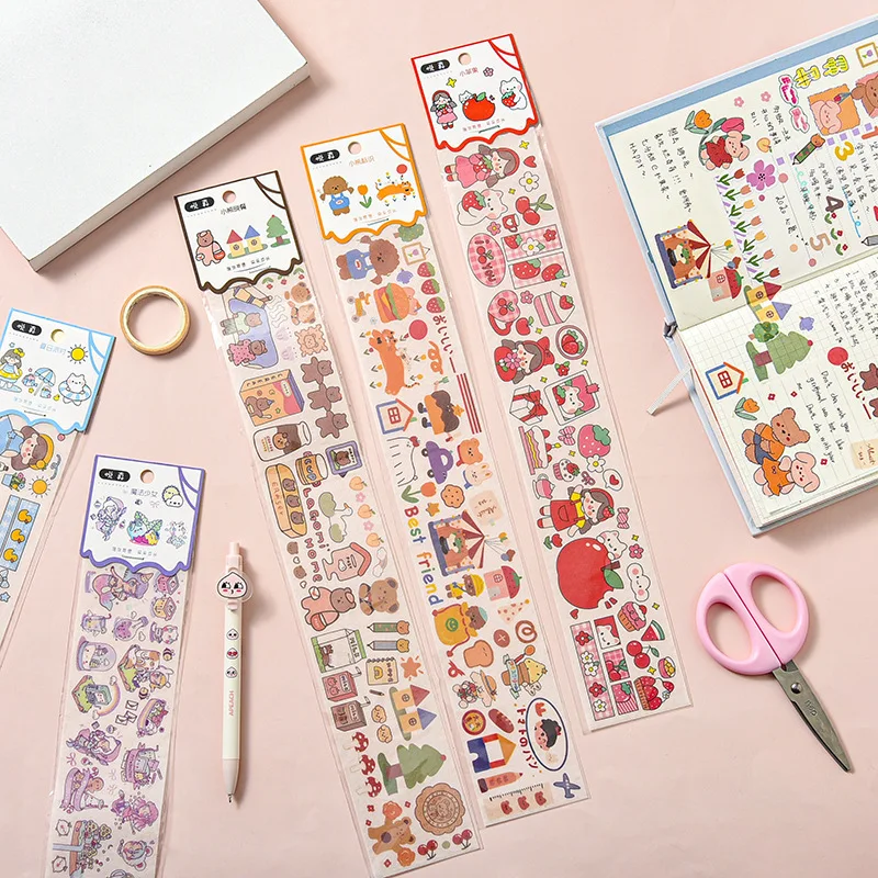 

BULA Cute Cartton Scrapbooking DIY Stickers Decorative Diary Journal Washi Paper for Art Craft Notebook Album Gift Packing