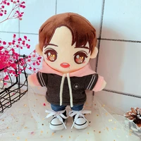 20cm toy clothes doll dress up xiao zhan idol plush doll suit stitching guard pants suit christmas gifts
