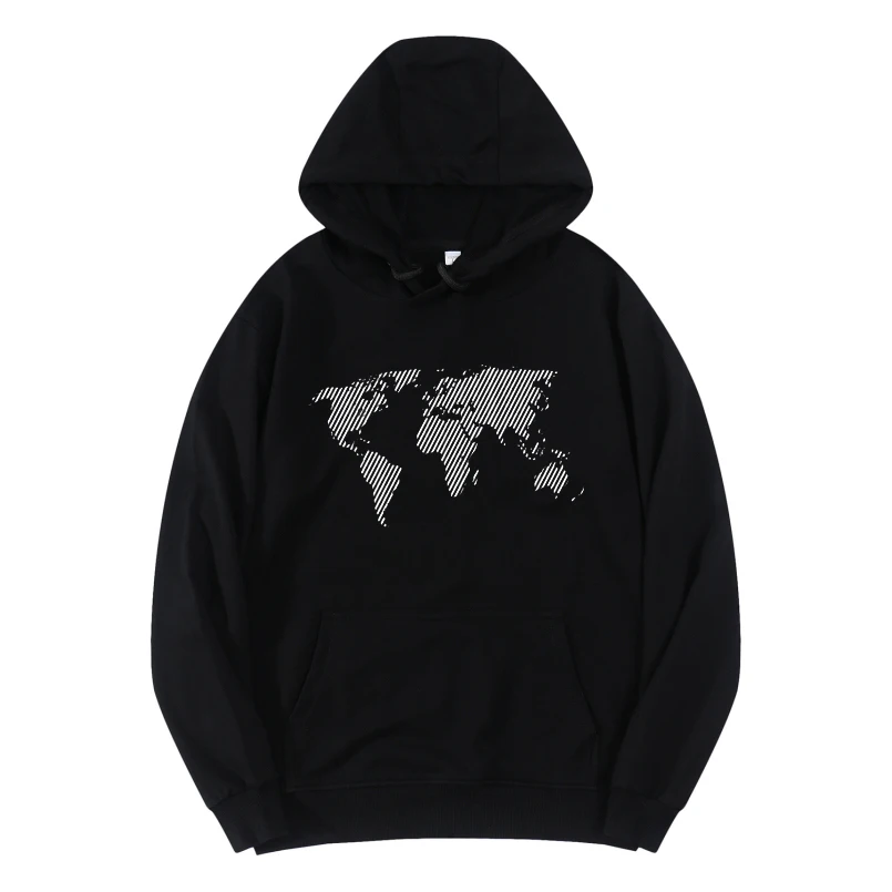 

Новинка, Лидер продаж, осенние мужские толстовки, свитшоты с принтом карты мира, Мужской и Женский пуловер, уличный спортивный топ в стиле хи...