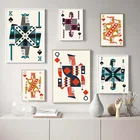 Покерные карты Джек Кинг королева сердца JQK настенная живопись на холсте скандинавские постеры и принты настенные картины для декора гостиной