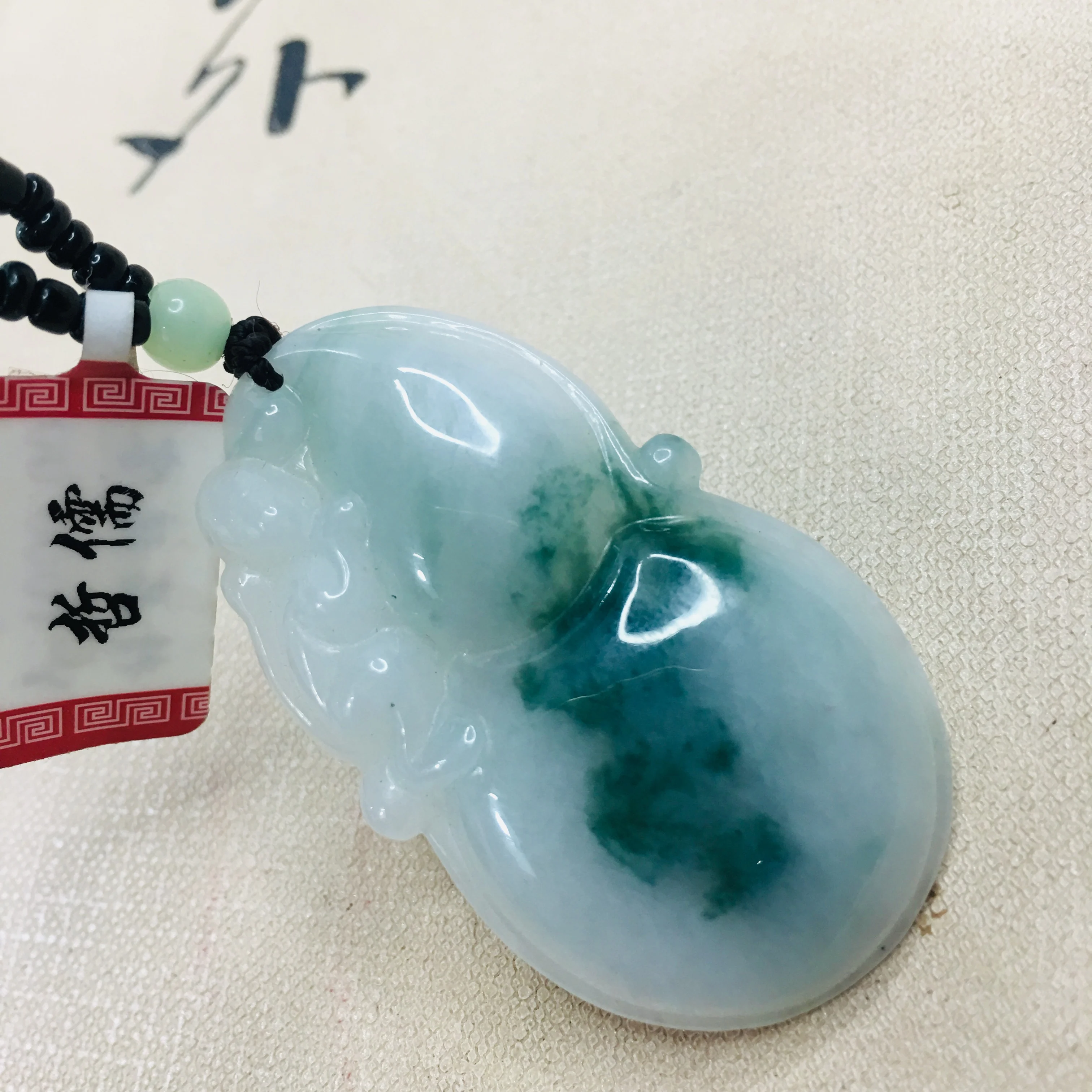 Цепочка свитер Zheru из натурального нефрита вырезанная в два цвета цепочка с