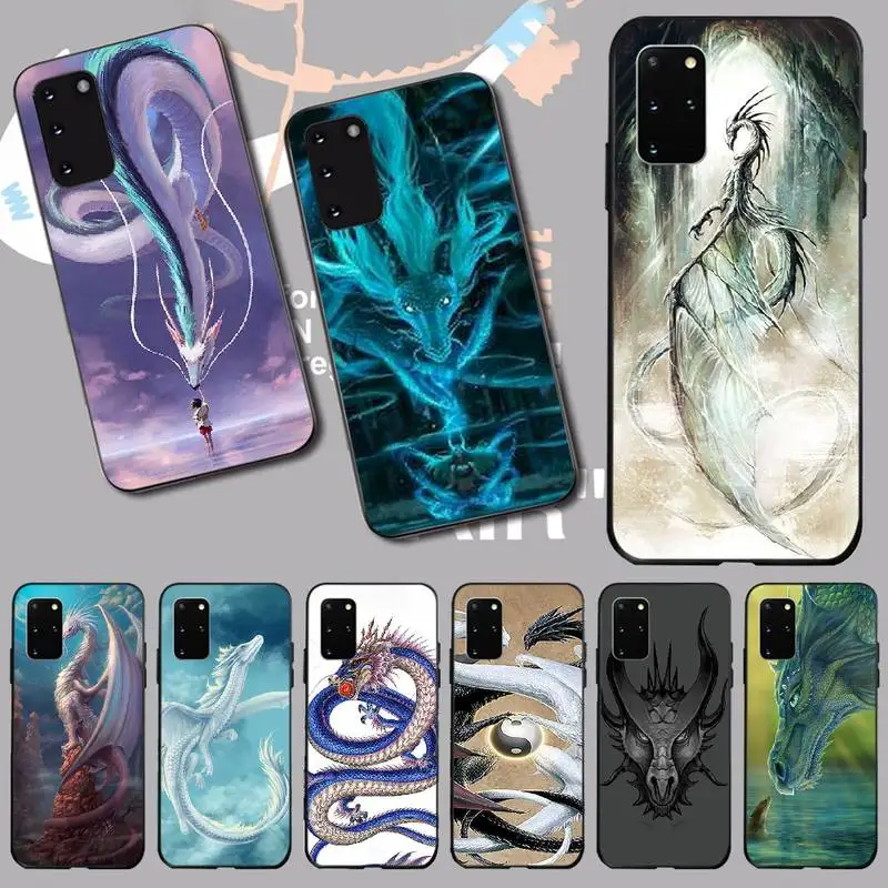 

PENGHUWAN dragon Cover Black Soft Shell Phone Case for Samsung S20 plus Ultra S6 S7 edge S8 S9 plus S10 5G