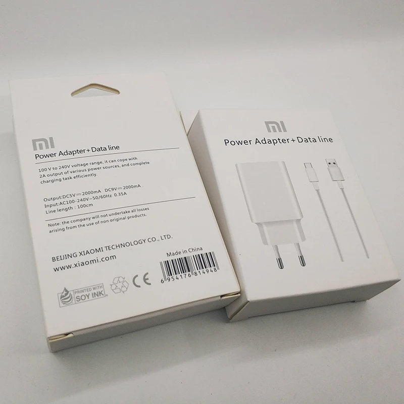 Быстрое зарядное устройство XIAO mi 12V 1.5A QC3.0 адаптер TYPE C кабель для передачи данных