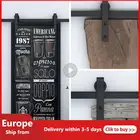 Классическая раздвижная дверь сарая в деревенском стиле 183200 см, фурнитура, деревянная дверь, раздвижная направляющая, роликовая Направляющая для одной двери, оптовая продажа, HWC